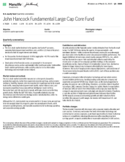 John Hancock Fundamental Large Cap Core Fund quarterly commentary