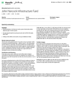 John Hancock Infrastructure Fund quarterly commentary