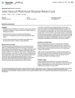 John Hancock Multi-Asset Absolute Return Fund quarterly commentary