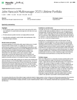 John Hancock Multimanager 2025 Lifetime Portfolio quarterly commentary