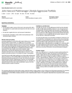 John Hancock Multimanager Lifestyle Aggressive Portfolio Quarterly Commentary