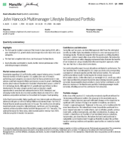 John Hancock Multimanager Lifestyle Balanced Portfolio Quarterly Commentary