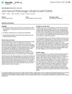 John Hancock Multimanager Lifestyle Growth Portfolio Quarterly Commentary