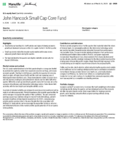 John Hancock Small Cap Core quarterly commentary