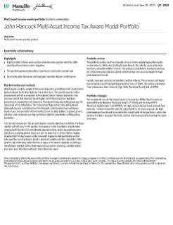 John Hancock Multi-Asset Income Tax Aware Model Portfolio quarterly commentary