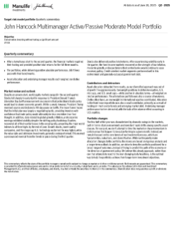 John Hancock Multimanager Active/Passive Moderate Model Portfolio quarterly commentary
