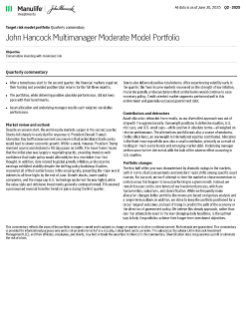 John Hancock Multimanager Moderate Model Portfolio quarterly commentary