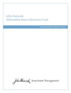 John Hancock Alternative Asset Allocation Fund fiscal Q3 holdings report