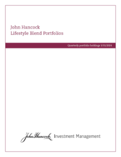 John Hancock Multi-Index Lifestyle Portfolios fiscal Q3 holdings report