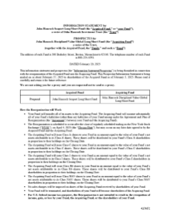 John Hancock Seaport Long Short Fund information statement