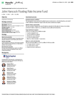 John Hancock Floating Rate Income Fund investment professional fact sheet
