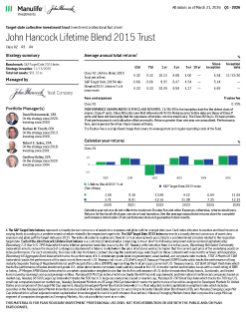 John Hancock Lifetime Blend 2015 Trust