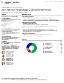 John Hancock Multimanager 2055 Lifetime Portfolio investment professional fact sheet
