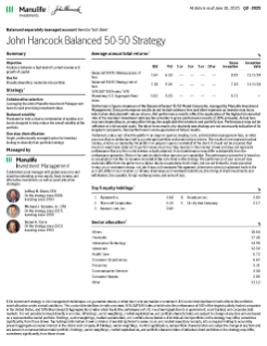 Balanced 50/50 Strategy investor fact sheet