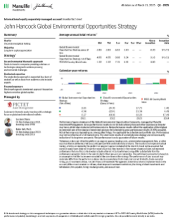 Global Environmental Opportunities Strategy investor fact sheet