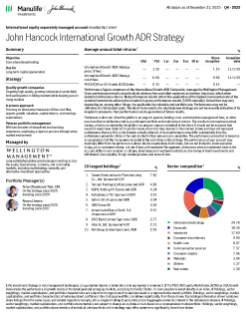 International Growth ADR Strategy investor fact sheet