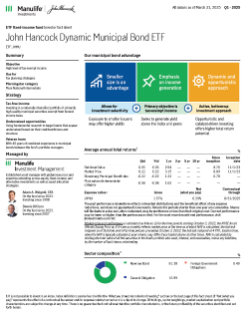 John Hancock Dynamic Municipal Bond ETF investor fact sheet