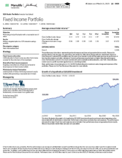 John Hancock Freedom 529 Fixed Income Portfolio investor fact sheet