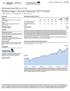 John Hancock Freedom 529 Multimanager Lifestyle Balanced 529 Portfolio investor fact sheet
