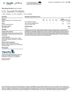 John Hancock Freedom 529 U.S. Growth Portfolio investor fact sheet