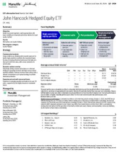 John Hancock Hedged Equity ETF investor fact sheet