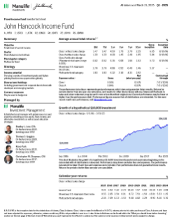John Hancock Income Fund investor fact sheet