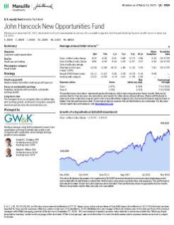 John Hancock New Opportunities Fund investor fact sheet