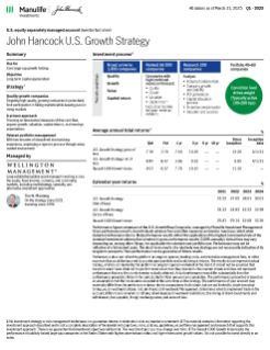U.S. Growth Strategy investor fact sheet