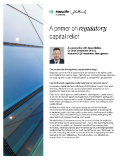 A primer on regulatory capital relief