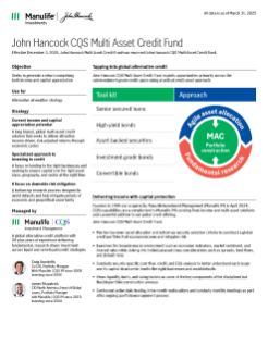 CQS Multi Asset Credit Fund term sheet