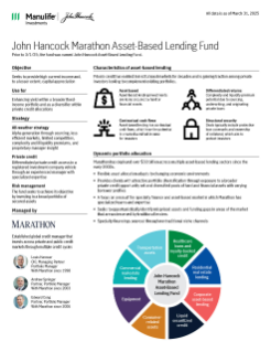 Marathon Asset-Based Lending Fund term sheet