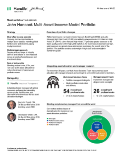 John Hancock Multi-Asset Income Model Portfolios trade rationale