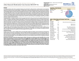 John Hancock Moderately Conservative Income MF ETF Tax Aware profile sheet