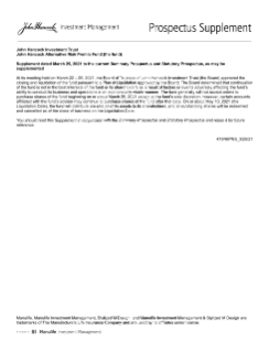 John Hancock Alternative Risk Premia Fund prospectus