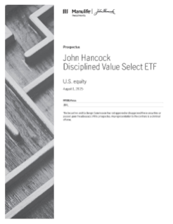 John Hancock Disciplined Value Select ETF prospectus