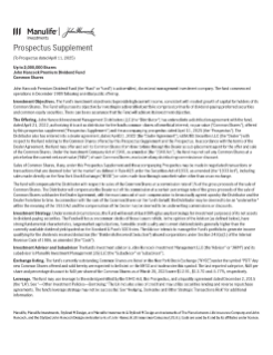 John Hancock Premium Dividend Fund Prospectus