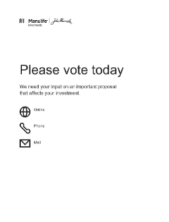 John Hancock Exchange Traded Fund Trust Election of Trustees Proxy Statement 
