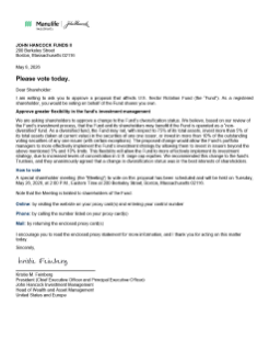 John Hancock US Sector Rotation Proxy Statement