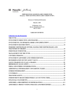 John Hancock CQS Multi Asset Credit Fund SAI