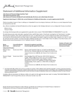 John Hancock Tax-Advantaged Global Shareholder Yield SAI
