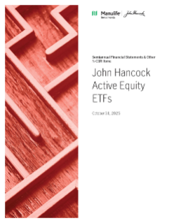 John Hancock Disciplined Value Select ETF semiannual report