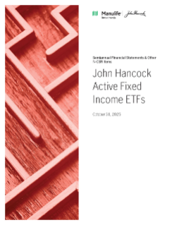John Hancock Global Senior Loan ETF semiannual report
