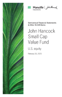 John Hancock Small Cap Value Fund semiannual report