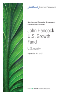 John Hancock U.S. Growth Fund semiannual report