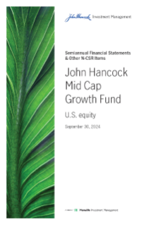 John Hancock Mid Cap Growth Fund semiannual report