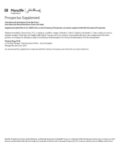 John Hancock Diversified Macro Fund summary prospectus