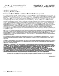 John Hancock ESG All Cap Core Fund summary prospectus