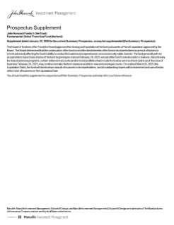 John Hancock Fundamental Global Franchise Fund  summary prospectus