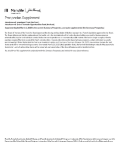 John Hancock Global Thematic Opportunities Fund summary prospectus