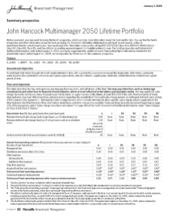 John Hancock Multimanager 2050 Lifetime Portfolio summary prospectus